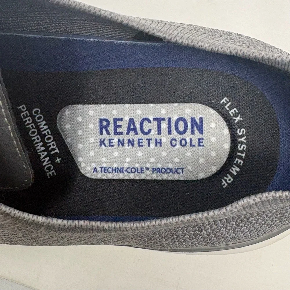 Kenneth Cole Brent Flex Wingtip Oxford‎ Shoes Mens 9.5 Gray Knit Flex System RF